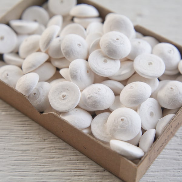 Spun Cotton Wheels - 21mm Domed Discs, 12 Pcs.