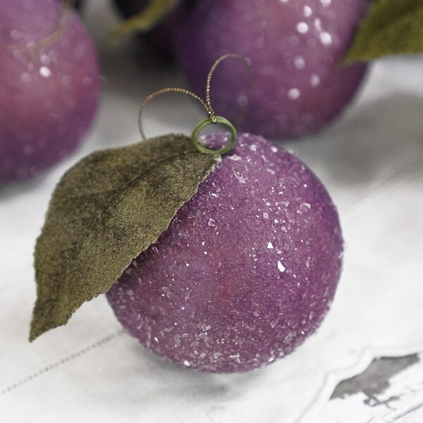 Spun Cotton Sugar Plum Christmas Ornament 1 Pc.