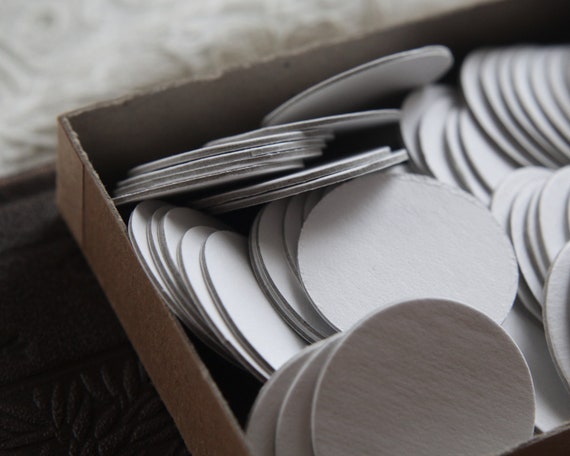 Craft Circles White Chipboard Circles - 1.5 Inch Diameter Die Cut ...
