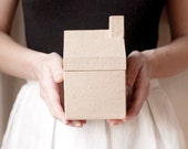 Kraft Cottage - Simple Paper Mache House Shaped Box, U-Decorate