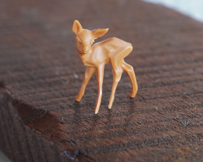 Miniature Plastic Deer One Dozen Tiny German Craft Figurines image 10