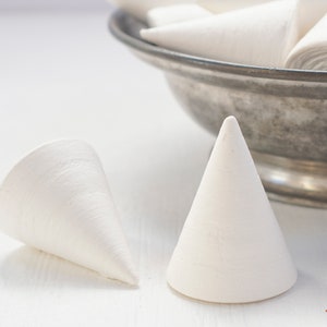 Pointy Spun Cotton Cones, 60 x 45mm Cone Craft Shapes, 6 Pcs. image 3