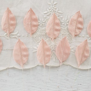 Pink Velvet Leaves, Large 2 1/2 Inch, 10 Pcs. image 5