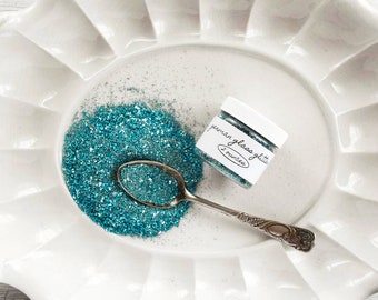 German Glass Glitter, Aqua Blue - 2 Ounce Jar