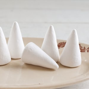 Spun Cotton Cones, 60mm Cone Craft Shapes, 6 Pcs.