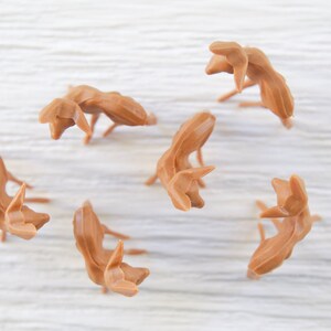 Miniature Plastic Deer One Dozen Tiny German Craft Figurines image 6