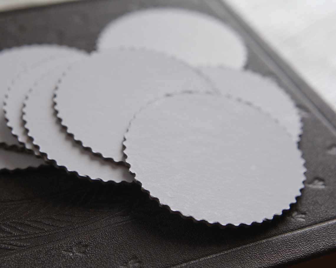 3Inch Chipboard Craft Circles Die Cut Serrated Edge Etsy