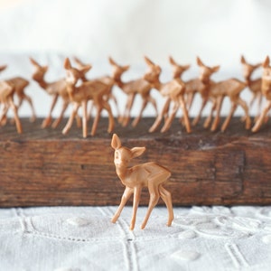 Miniature Plastic Deer One Dozen Tiny German Craft Figurines image 8