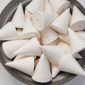 Pointy Spun Cotton Cones, 60 x 45mm Cone Craft Shapes, 6 Pcs. image 5