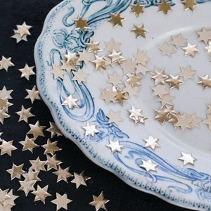 Tiny Paper Stars - Gold Foil Die Cut Star Shapes, 100 Pcs.
