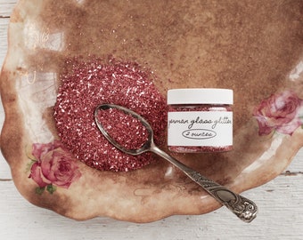 German Glass Glitter, Rose Pink - 2 Ounce Jar