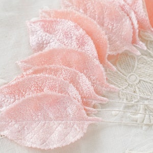 Pink Velvet Leaves, Large 2 1/2 Inch, 10 Pcs. image 3