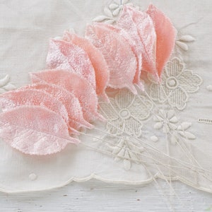 Pink Velvet Leaves, Large 2 1/2 Inch, 10 Pcs. image 1