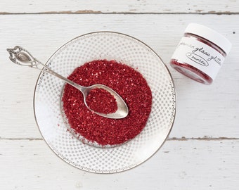 German Glass Glitter, Festive Red - 2 Ounce Jar