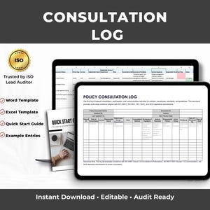 Consultation Feedback Log (Word & Excel Templates) - ISO 45001 Audit-Ready Register