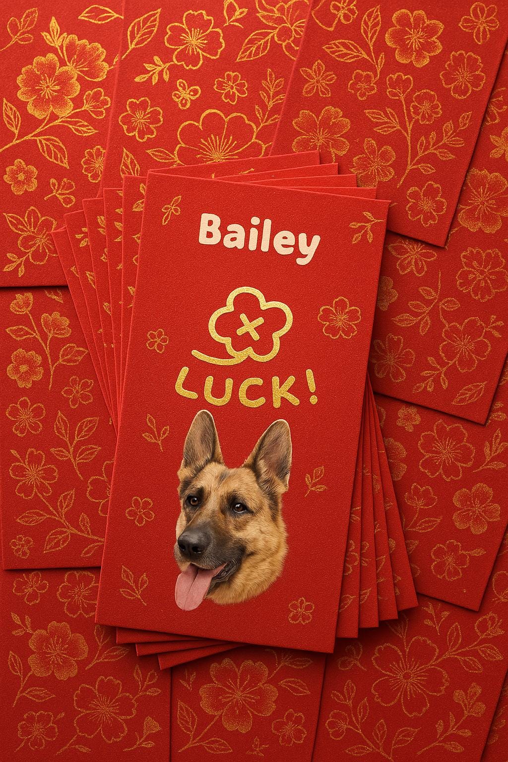 Lucky Red Packets, Golden Fortune Envelopes (8-11cm) (9-17cm) (6 pack)