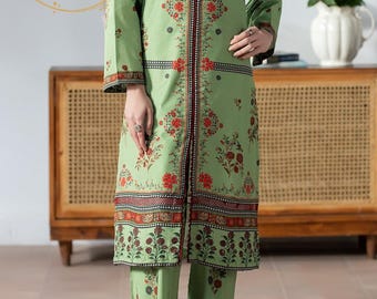 Premium Silk Grip 2 Piece Pret Set for Women, Smooth Flowy Silk Outfit, indian dress, wedding guest dress, salwar kameez, gift for her