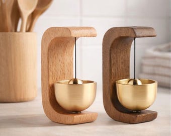 Doors Restaurant Home Decor, Japanese Style Doorbells for Refrigerator, Magnetic Wood Doorbell Chime Hanging Wooden Wind magnetic door bell
