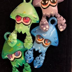 Splatoon squid keychain articulated, cute keychain, splatoon keychain
