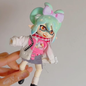 Figura de muñeca BJD Splatoon personalizada, muñeca OB11, muñeca GSC, cuerpo Ymy, personalización de calamar y octoling