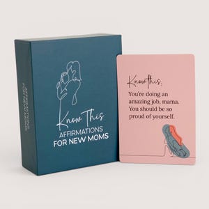 New Mom Affirmation Cards - 52 Motherhood Affirmations | Postpartum Self-Care, Baby Shower Gift