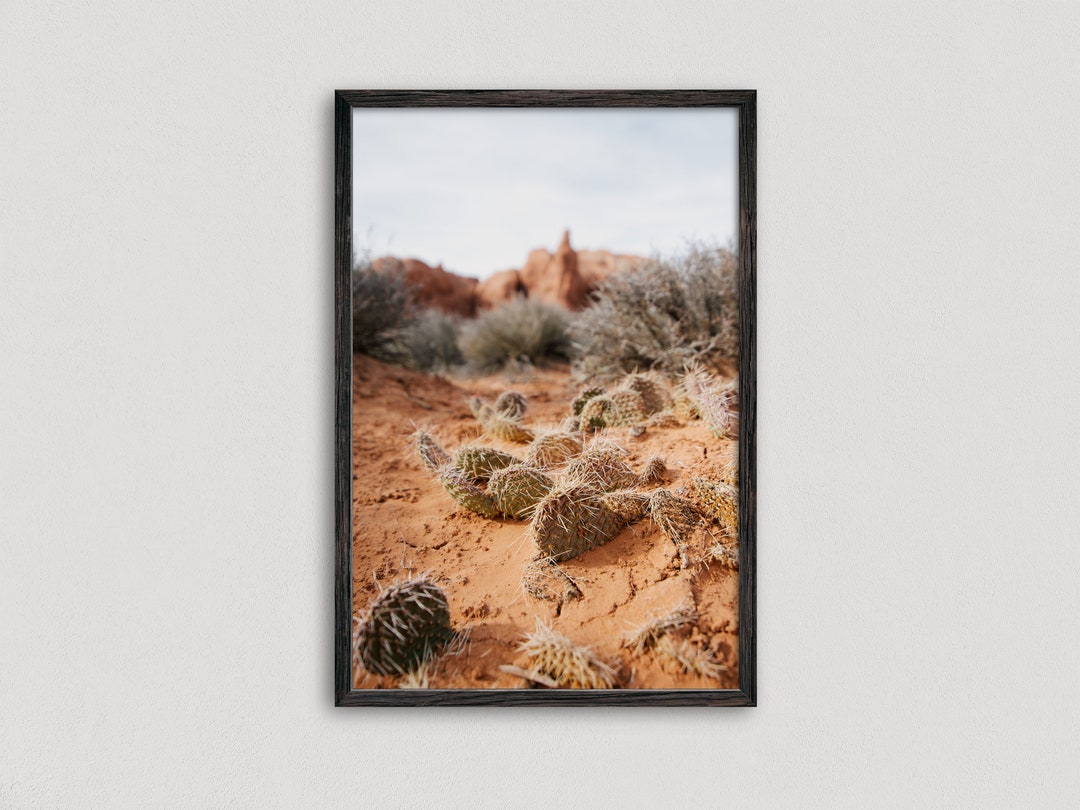 Desert Wall Art - Cactus Print - Prickly Pear Cactus Print - Utah ...