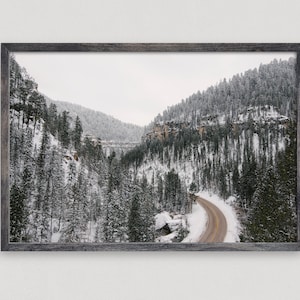 Winter Landscape Canvas, Snow Wall Art, Winter Forest Print, Winter Photography, Black Hills Art, Calming Wall Art, Nature Lover Gifts