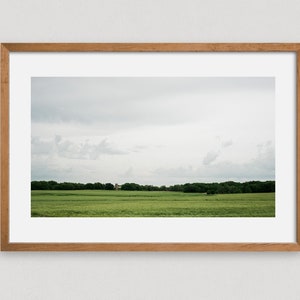 Panoramic Landscape, Wheat Field Print, Farm Landscape Art, Farmhouse Wall Decor, Kansas Art Print, Photo Canvas Print, Calming Wall Art