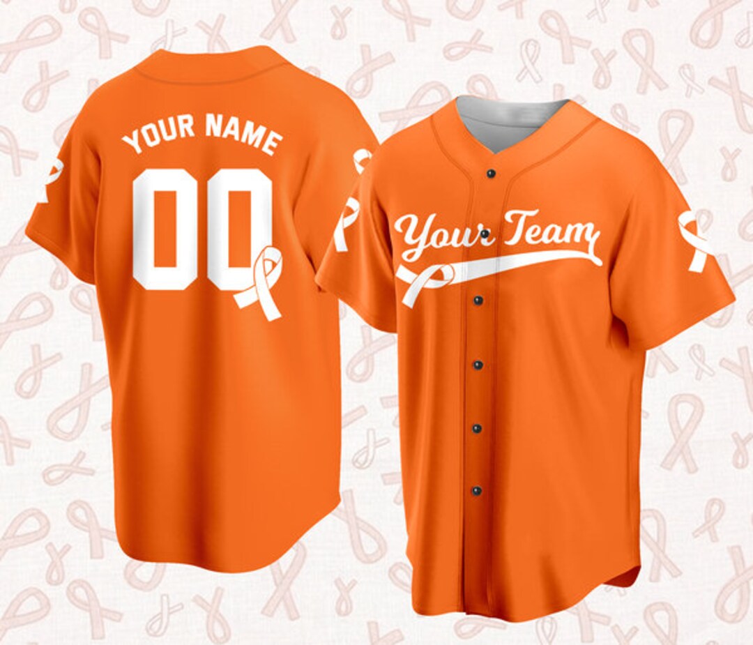 Custom Color Baseball Jersey for Cancer Support Warrior Etsy