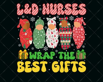 Merry Christmas PNG For Sublimation Retro Christmas Nurse Png Happy Holiday Christmas Gift For Nurse Labor And Delivery Nurse Christmas Png