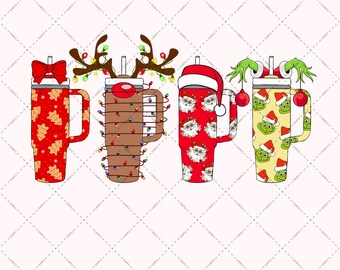 Retro Obsessive Cup Disorder Christmas PNG For Sublimation OCD Lover Christmas Png Holiday Christmas Sublimation Funny Cup Xmas Png