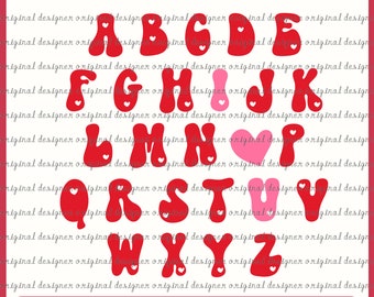 Valentine Alphabet PNG For Sublimation Happy Valentine's Day Instant Download Love Alphabet Sublimation Valentines Gift For Teacher