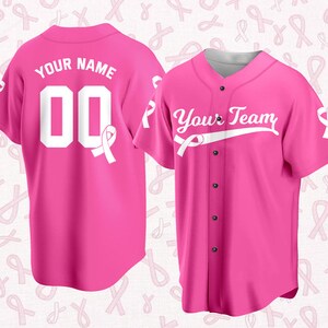 Lady Rays Custom Breast Cancer Baseball Jerseys - Custom Softball Jerseys  .com - The World's #1 Choice for Custom Softball Uniforms