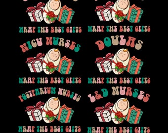 Merry Christmas Nurse png file, Labor and Delivery Nurse png, Midwife Doula Holiday, Postpartum Nurse png , OB Nurse png, NICU Nurse png
