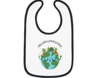 AllDollsWelcome – Inclusive Baby Bib for Dolls or Real Babies