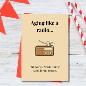 Funny Printable Birthday Card | Getting Old is a Joke | Digital Download | Sarcastic Greeting Card | Front & Back Design