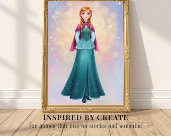 Warmhearted Princess | Fairy Tale Princess Print | Princess Bedroom Wall Art | Storybook Nursery Decor