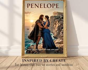 Penelope | The Odyssey Collection | Homer Inspired Literary Poster, Romantic Greek Mythology Wall Art, Classical Love Print