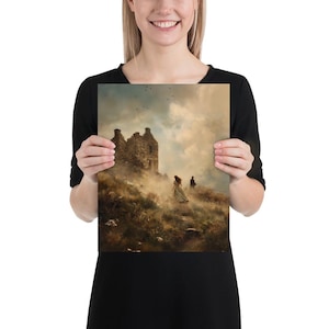 Severed but Bound – Atmospheric Gothic Moorland Art Print, Romantic Literary Wall Art, Misty English Landscape, Emotional Storytelling Art