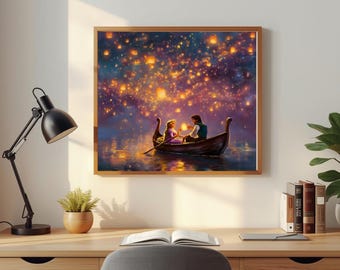 Floating Lantern Festival Art Print | Tangled Inspired Lantern