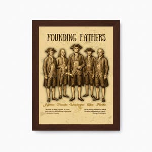 Founding Fathers-kunstdruk – vintage portret Amerikaanse geschiedenis