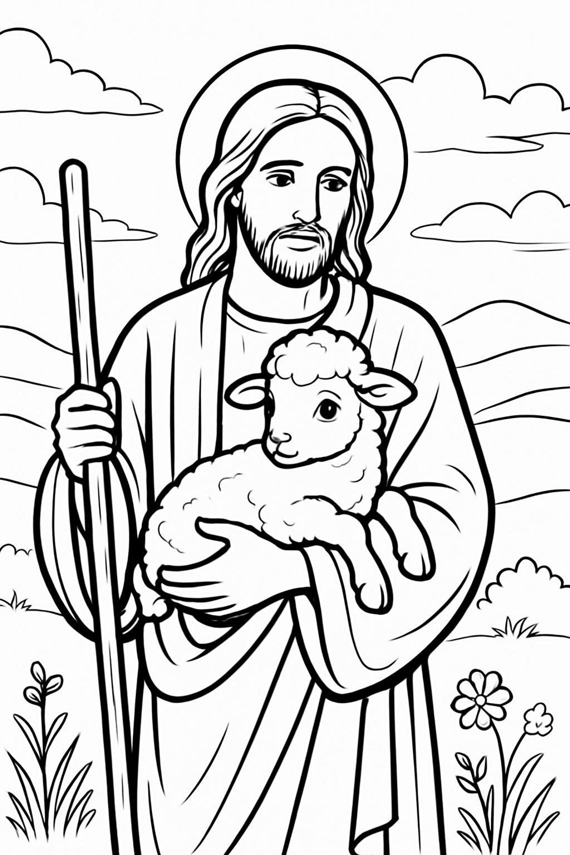 Jesus Coloring Pages for Kids: Sunday School Bible Study (PDF Download ...