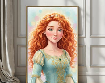 Wildhearted Merida | Princess of the Highlands | Whimsical Fairytale Decor | Gift for Girls
