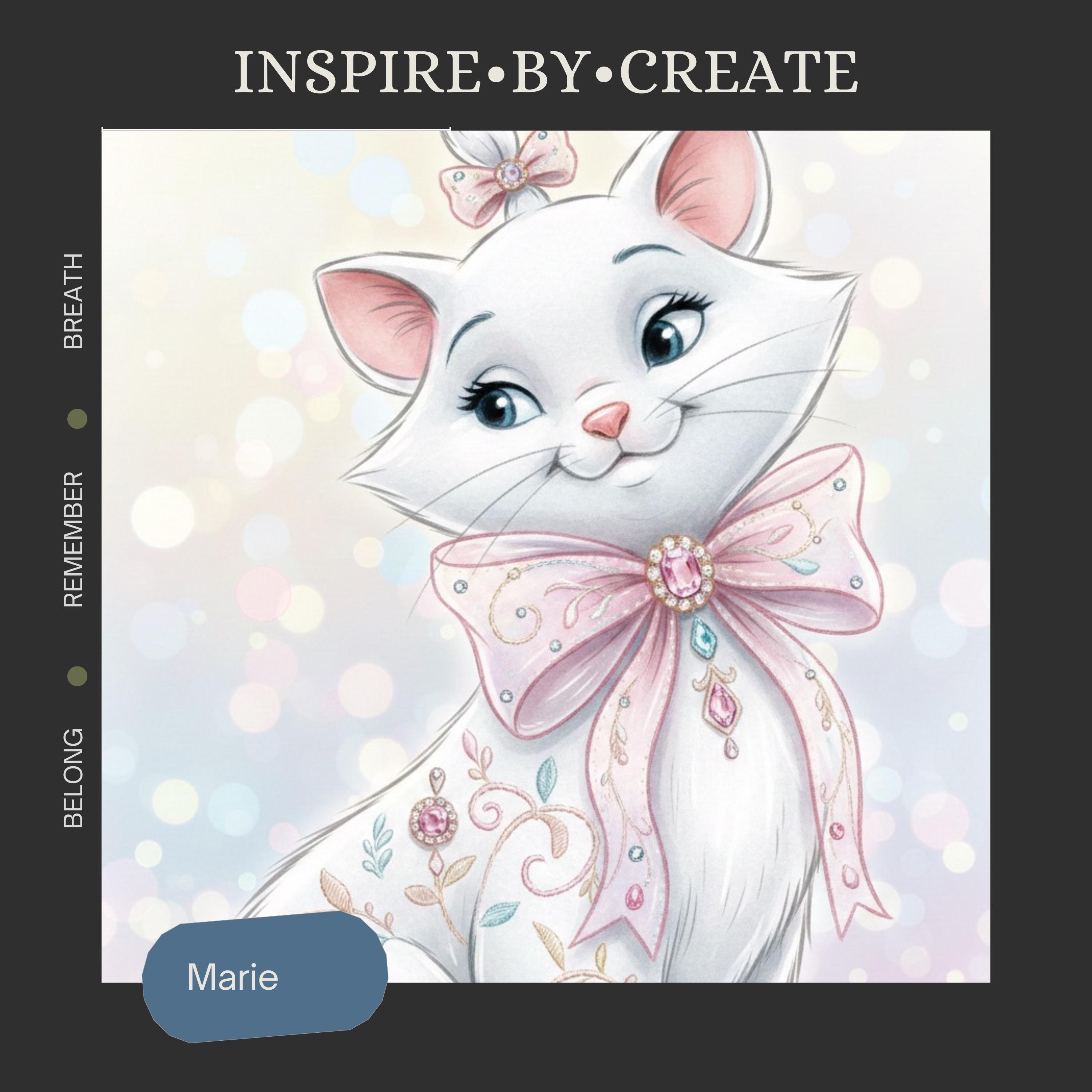 Disney Aristocats Marie White w/Pink Bow Ball Cap Disney Store Marie The Aristocats White Cat Pink Bow 13  main image 3