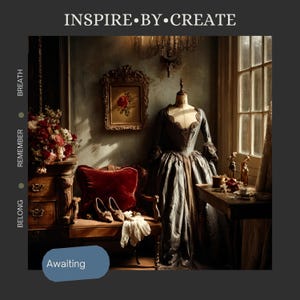 Regency Era Gown Print – Romantic Heroine, Candlelit Window Wall Art