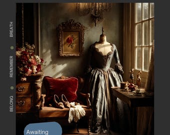 Regency Era Gown Print – Romantic Heroine, Candlelit Window Wall Art