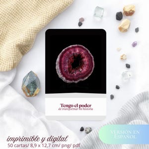Oráculo Geodas Poderosas - 50 Afirmaciones de poder y meditación diaria - Cartas en Español Descarga Digital PDF