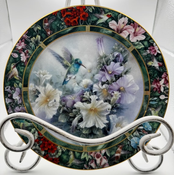 Vintage The Broad-billed Hummingbird Porcelain 7-3/4" Collector Plate WS George 1993 Lena Liu