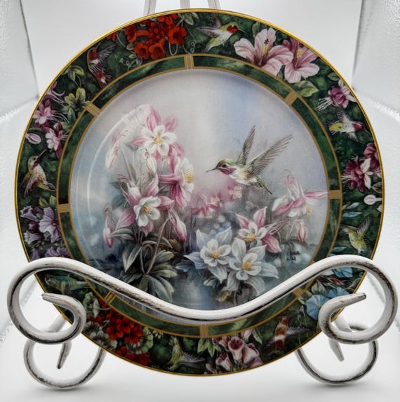 Vintage The Calliope Hummingbird Porcelain 7-3/4" Collector Plate WS George 1993 Lena Liu