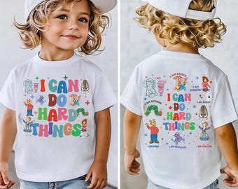 I Can Do Hard Things Comfort Colors Shirt Children's Book Characters Tee Believe In Yourself Shirt Back To School Shirt Gift For Teacher 04